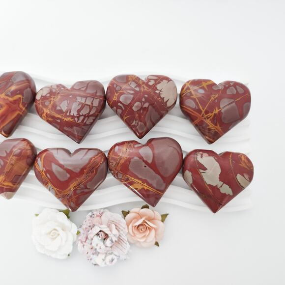 Noreena Jasper Heart Crystal Carving Protection Crystal - Picture 3 of 9